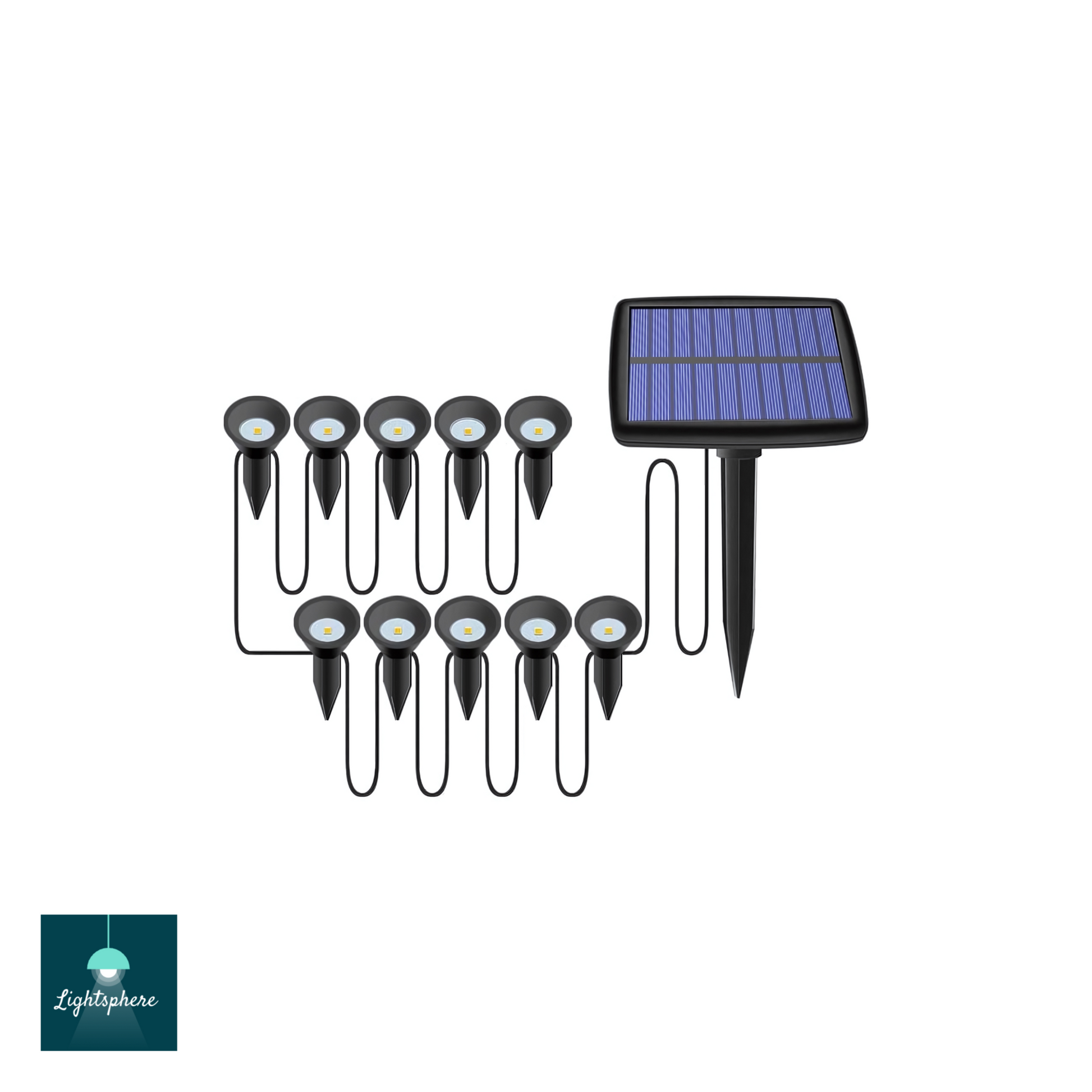 Solar-powered outdoor lights for pathway illumination