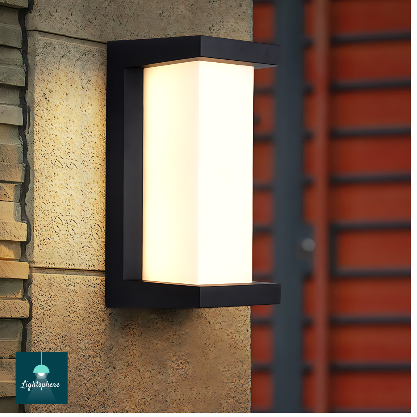 Outdoor wall lantern with warm light effect