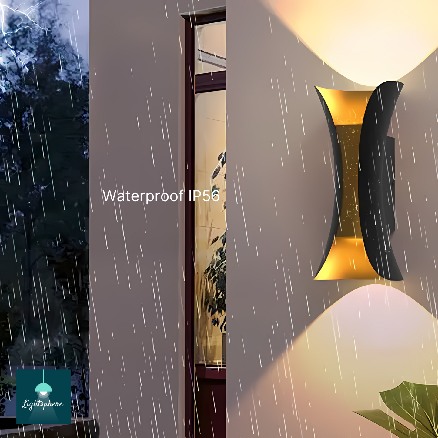 Waterproof outdoor wall lights