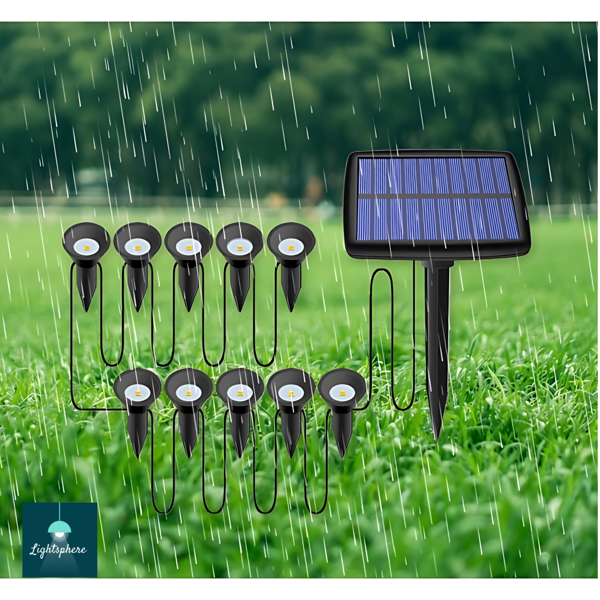 Solar-powered outdoor lights for gardens