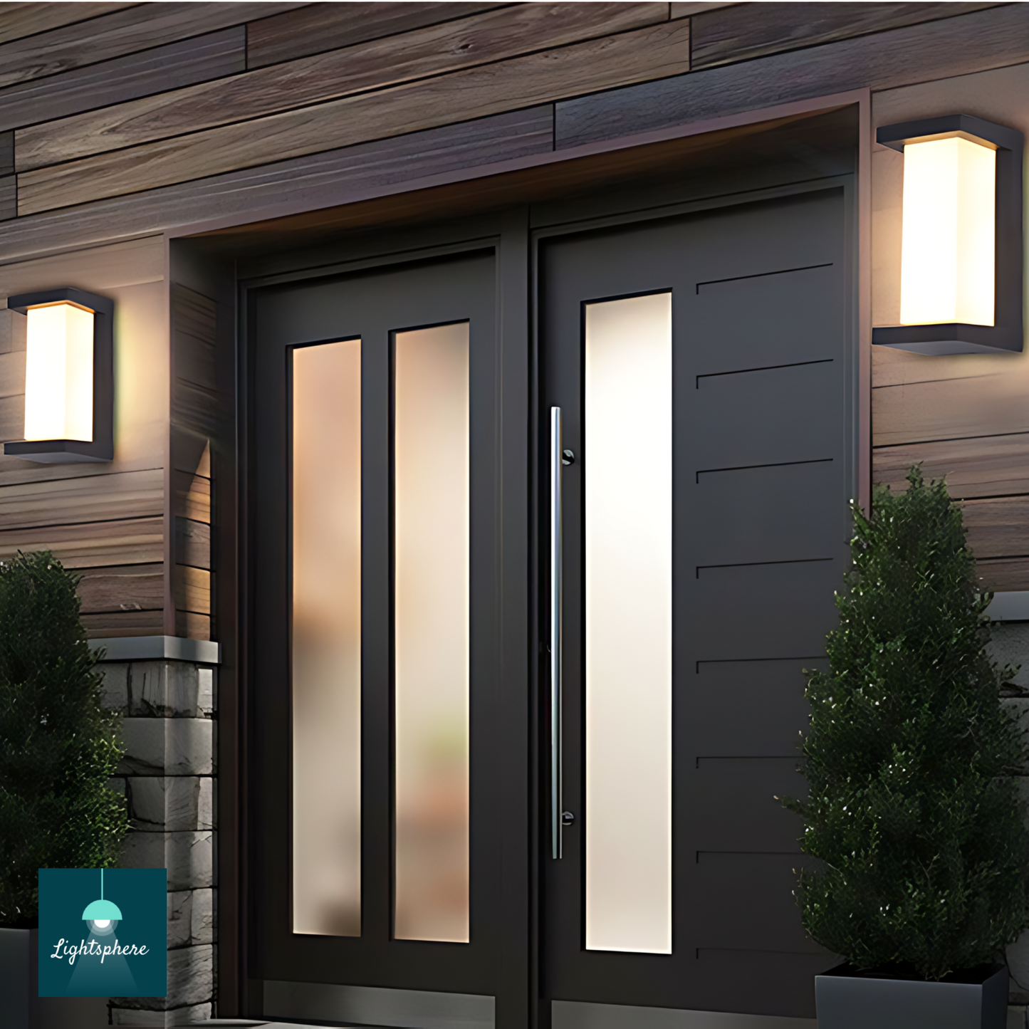 Contemporary outdoor wall lantern fixture