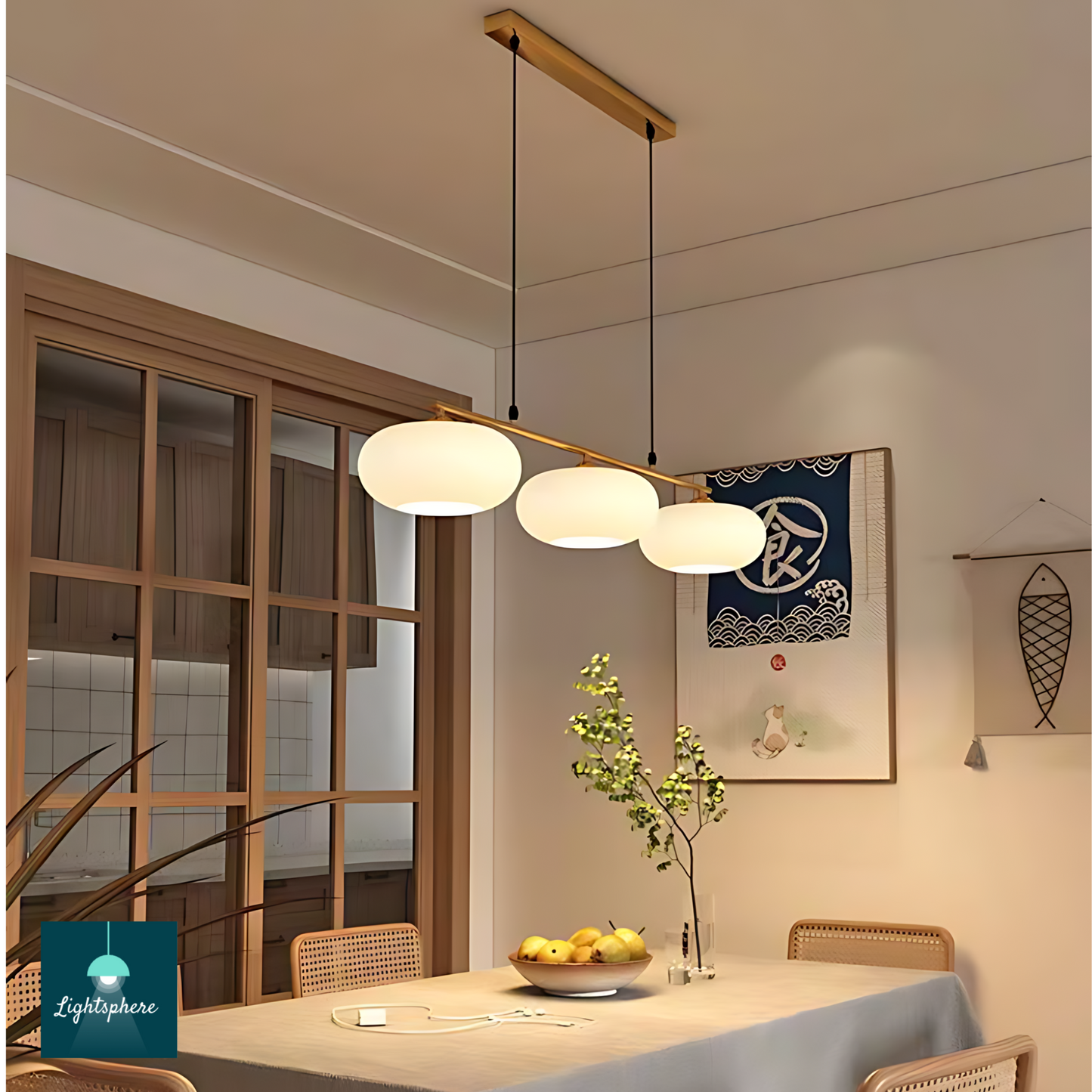 Elegant hanging pendant light for dining area
