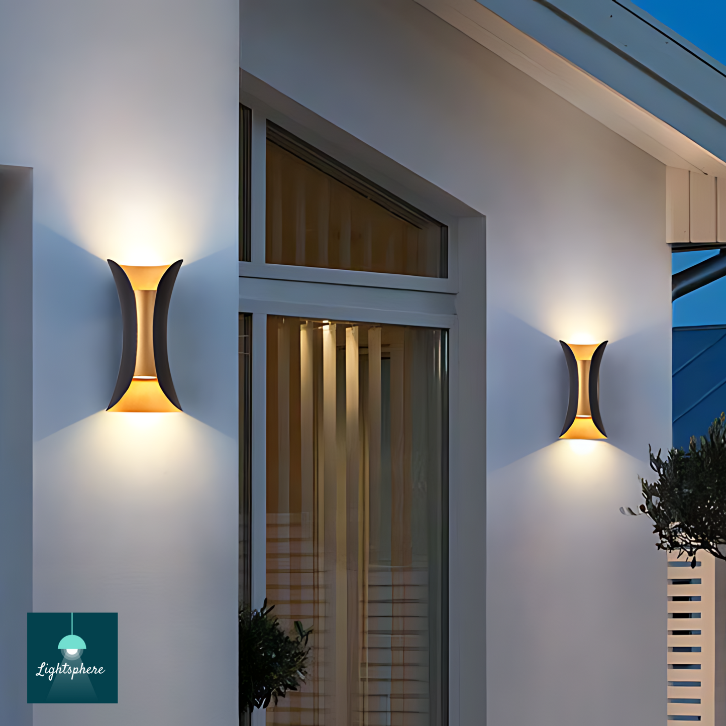 Modern outdoor wall lights, IP56 waterproof, sleek black finish