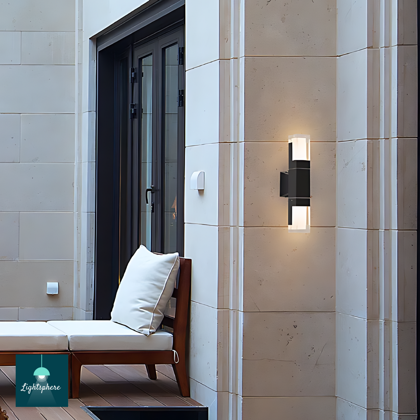 Outdoor spaces lights wall illumination setup