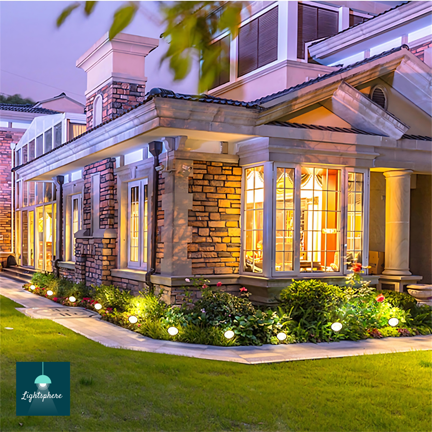 Weatherproof outdoor lights for pathways