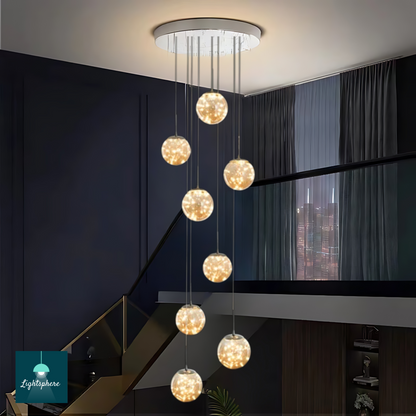 Elegant dining light fixtures with 7-globe design