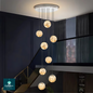 Elegant dining light fixtures with 7-globe design