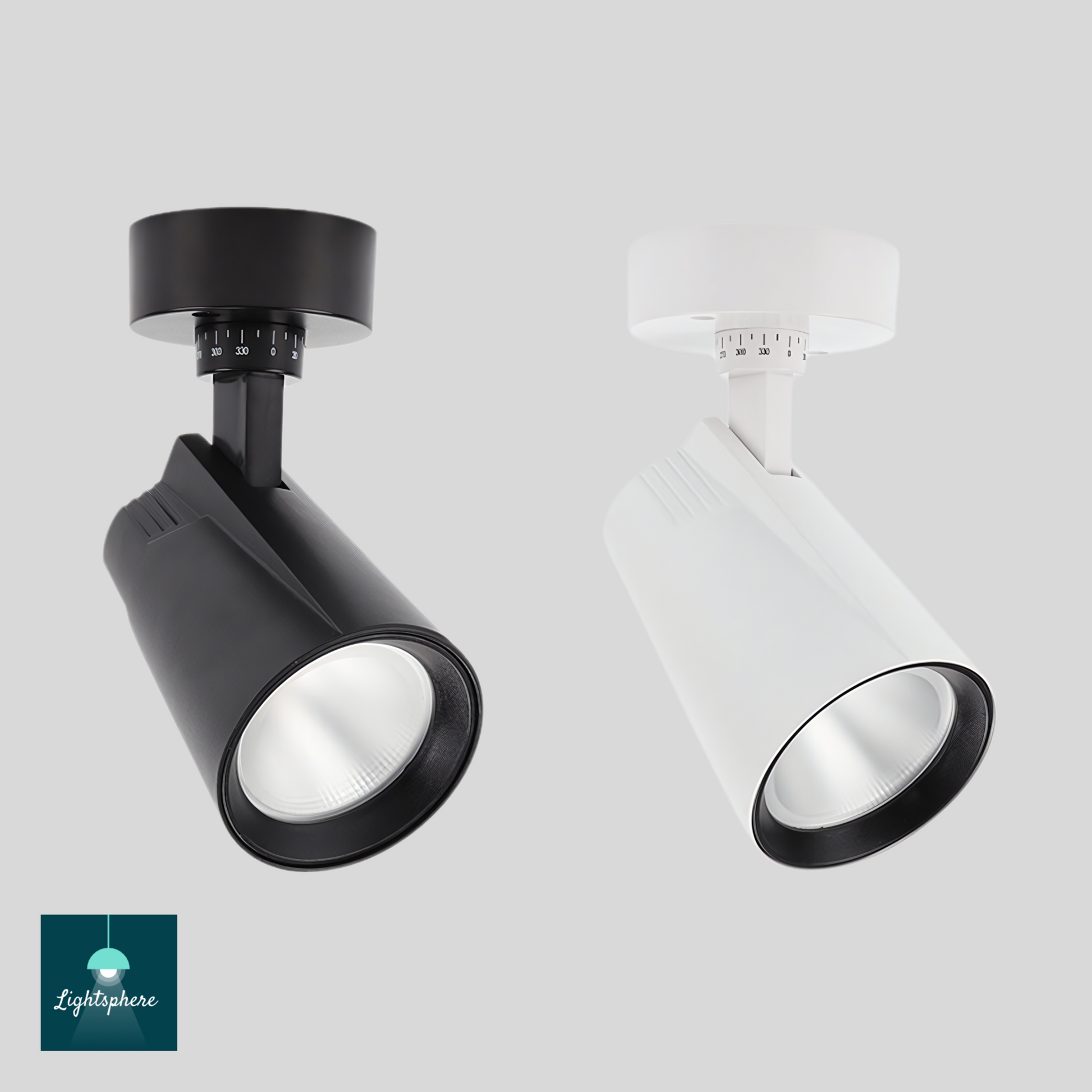 Black and white LED spotlights