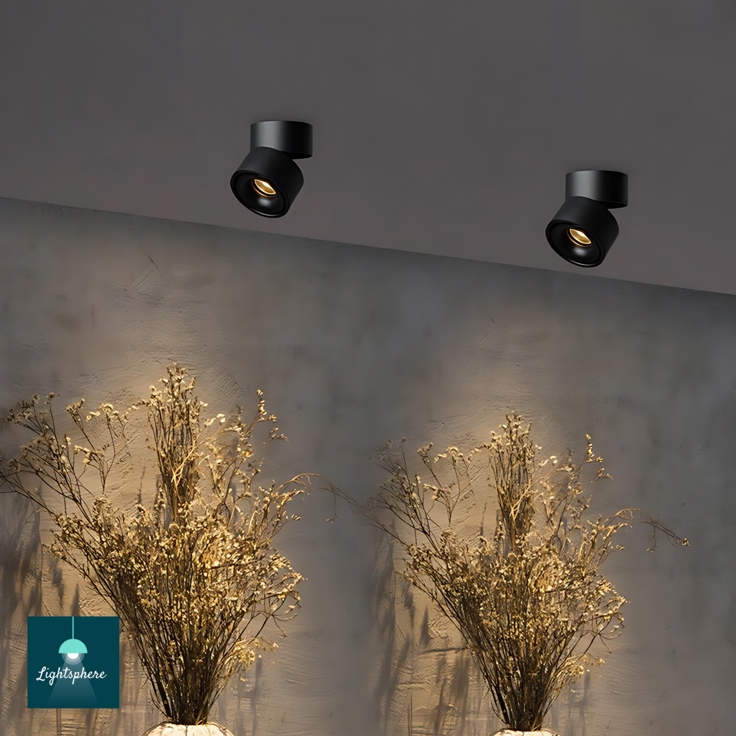 Ceiling-mounted ceiling spotlights for targeted lighting