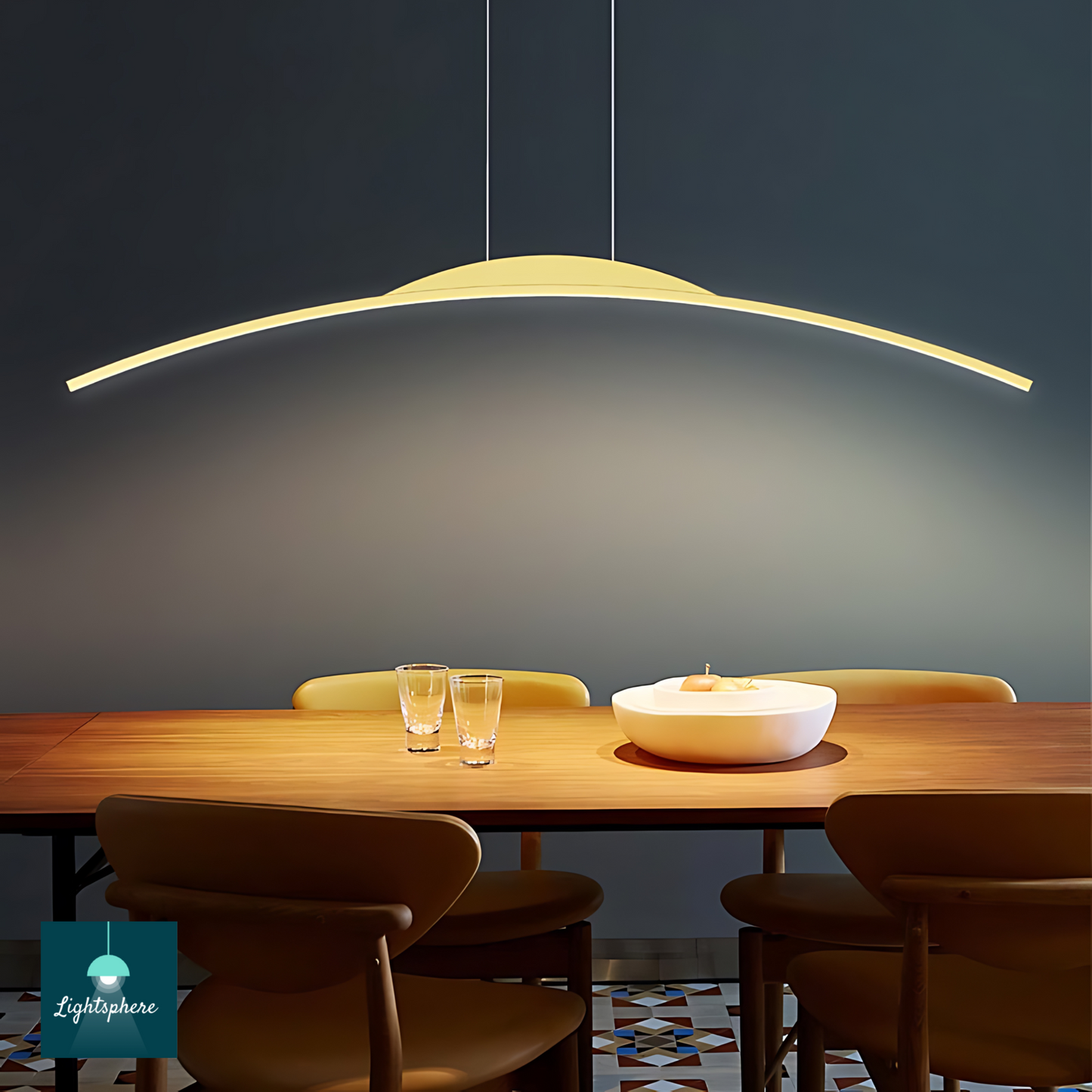 Elegant LED ceiling light in black